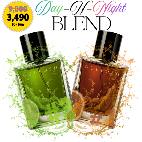 Gulposh Day-N-Night Blend Combo | Best Lasting Perfume Duo Pakistan | Intense Citrus Day & Oriental Night Set