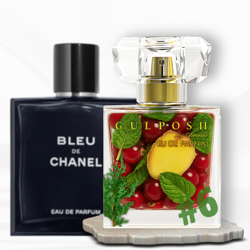 No. 6 - Cedar, Grapefruit, Ginger *Inspired by: Bleu de CHANEL