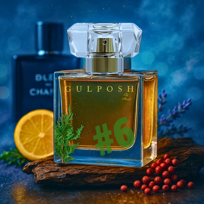 No. 6 - Cedar, Grapefruit, Ginger *Inspired by: Bleu de CHANEL