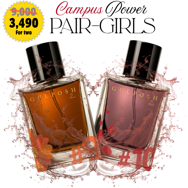 Gulposh Campus Power Pair for Girls | Best Long-Lasting Perfume Duo for University in Pakistan | Intense Floral & Musky Set