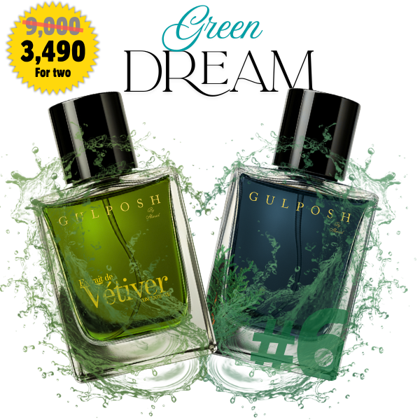 Gulposh Green Dream | Best Long-Lasting Compliment Getter Perfume for Men Pakistan | Intense Vetiver & Pine Set